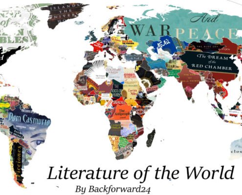 نقشه‌ای که محبوب‌ترین کتاب هر کشور را روی نقشه آن نشان می‌دهد
